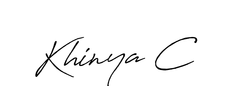 Design your own signature with our free online signature maker. With this signature software, you can create a handwritten (Antro_Vectra_Bolder) signature for name Khinya C. Khinya C signature style 7 images and pictures png