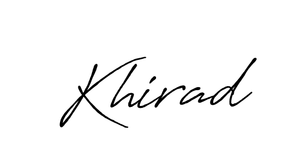 Similarly Antro_Vectra_Bolder is the best handwritten signature design. Signature creator online .You can use it as an online autograph creator for name Khirad. Khirad signature style 7 images and pictures png