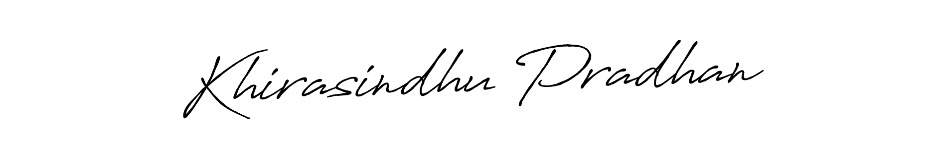 Use a signature maker to create a handwritten signature online. With this signature software, you can design (Antro_Vectra_Bolder) your own signature for name Khirasindhu Pradhan. Khirasindhu Pradhan signature style 7 images and pictures png