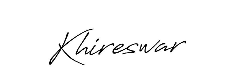 Here are the top 10 professional signature styles for the name Khireswar. These are the best autograph styles you can use for your name. Khireswar signature style 7 images and pictures png