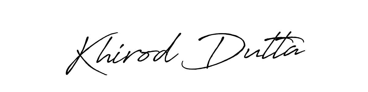 Khirod Dutta stylish signature style. Best Handwritten Sign (Antro_Vectra_Bolder) for my name. Handwritten Signature Collection Ideas for my name Khirod Dutta. Khirod Dutta signature style 7 images and pictures png