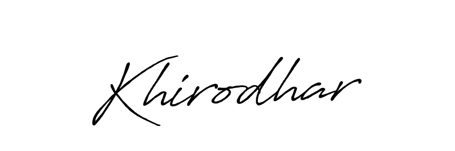 Make a beautiful signature design for name Khirodhar. With this signature (Antro_Vectra_Bolder) style, you can create a handwritten signature for free. Khirodhar signature style 7 images and pictures png