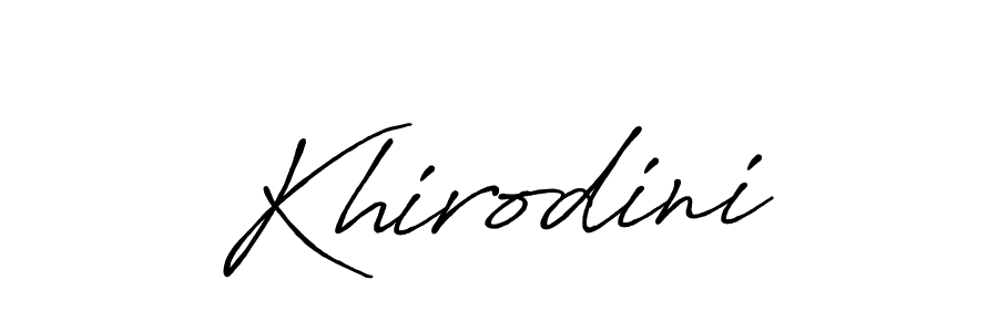 Use a signature maker to create a handwritten signature online. With this signature software, you can design (Antro_Vectra_Bolder) your own signature for name Khirodini. Khirodini signature style 7 images and pictures png