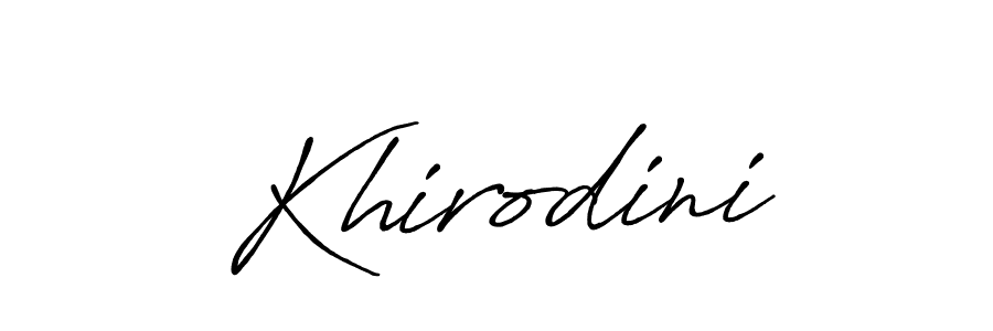 Use a signature maker to create a handwritten signature online. With this signature software, you can design (Antro_Vectra_Bolder) your own signature for name Khirodini. Khirodini signature style 7 images and pictures png