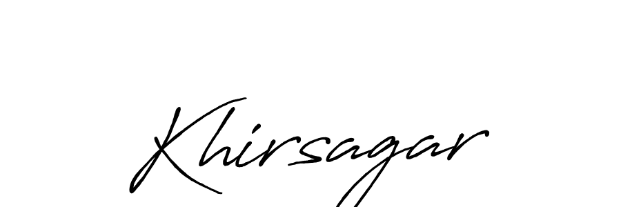 Khirsagar stylish signature style. Best Handwritten Sign (Antro_Vectra_Bolder) for my name. Handwritten Signature Collection Ideas for my name Khirsagar. Khirsagar signature style 7 images and pictures png