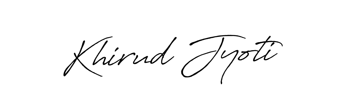 Also we have Khirud Jyoti name is the best signature style. Create professional handwritten signature collection using Antro_Vectra_Bolder autograph style. Khirud Jyoti signature style 7 images and pictures png