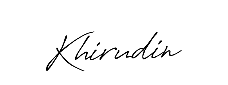 How to make Khirudin signature? Antro_Vectra_Bolder is a professional autograph style. Create handwritten signature for Khirudin name. Khirudin signature style 7 images and pictures png