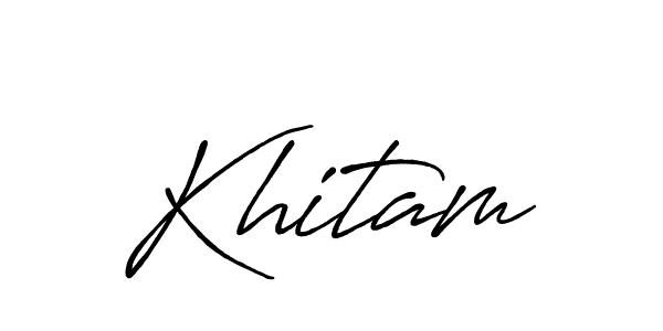 You should practise on your own different ways (Antro_Vectra_Bolder) to write your name (Khitam) in signature. don't let someone else do it for you. Khitam signature style 7 images and pictures png