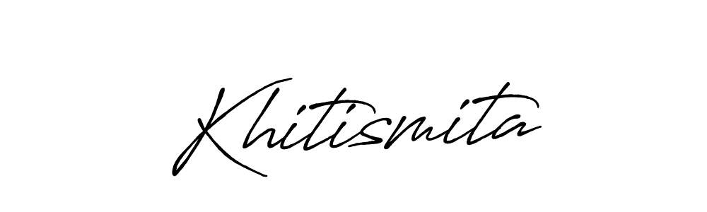 Khitismita stylish signature style. Best Handwritten Sign (Antro_Vectra_Bolder) for my name. Handwritten Signature Collection Ideas for my name Khitismita. Khitismita signature style 7 images and pictures png