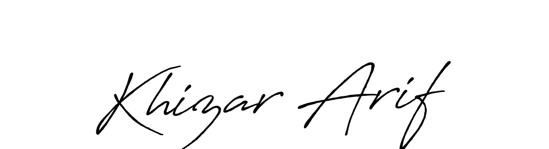 How to make Khizar Arif signature? Antro_Vectra_Bolder is a professional autograph style. Create handwritten signature for Khizar Arif name. Khizar Arif signature style 7 images and pictures png