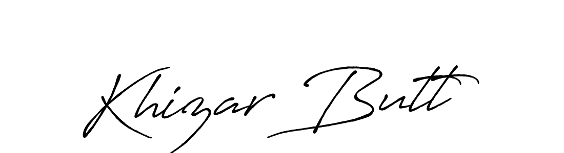 Khizar Butt stylish signature style. Best Handwritten Sign (Antro_Vectra_Bolder) for my name. Handwritten Signature Collection Ideas for my name Khizar Butt. Khizar Butt signature style 7 images and pictures png