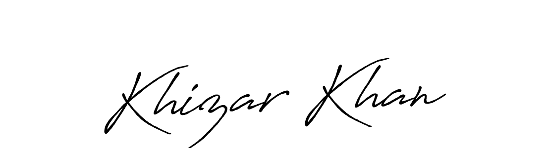 Use a signature maker to create a handwritten signature online. With this signature software, you can design (Antro_Vectra_Bolder) your own signature for name Khizar Khan. Khizar Khan signature style 7 images and pictures png