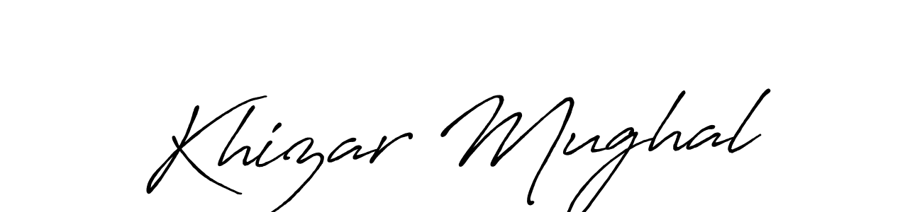 Use a signature maker to create a handwritten signature online. With this signature software, you can design (Antro_Vectra_Bolder) your own signature for name Khizar Mughal. Khizar Mughal signature style 7 images and pictures png