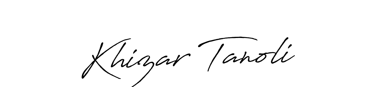 How to Draw Khizar Tanoli signature style? Antro_Vectra_Bolder is a latest design signature styles for name Khizar Tanoli. Khizar Tanoli signature style 7 images and pictures png