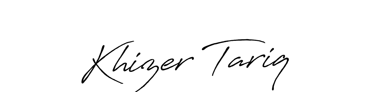Also we have Khizer Tariq name is the best signature style. Create professional handwritten signature collection using Antro_Vectra_Bolder autograph style. Khizer Tariq signature style 7 images and pictures png