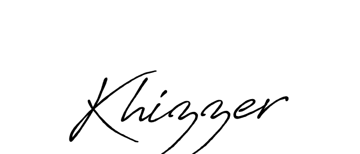 Design your own signature with our free online signature maker. With this signature software, you can create a handwritten (Antro_Vectra_Bolder) signature for name Khizzer. Khizzer signature style 7 images and pictures png