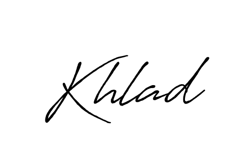 How to make Khlad name signature. Use Antro_Vectra_Bolder style for creating short signs online. This is the latest handwritten sign. Khlad signature style 7 images and pictures png
