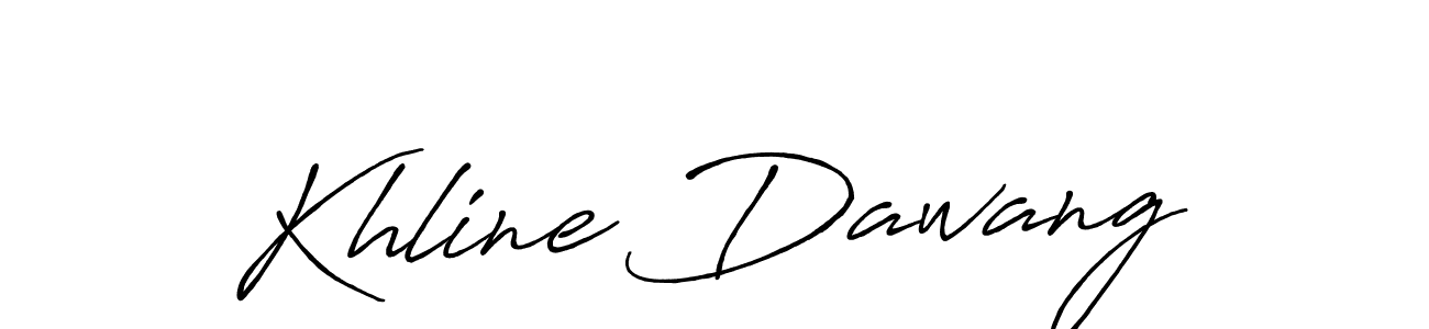 Make a beautiful signature design for name Khline Dawang. With this signature (Antro_Vectra_Bolder) style, you can create a handwritten signature for free. Khline Dawang signature style 7 images and pictures png
