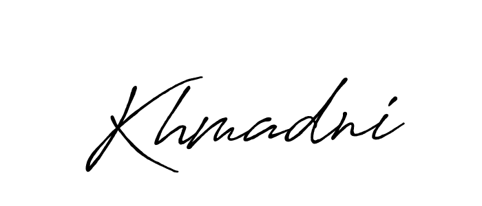 if you are searching for the best signature style for your name Khmadni. so please give up your signature search. here we have designed multiple signature styles  using Antro_Vectra_Bolder. Khmadni signature style 7 images and pictures png