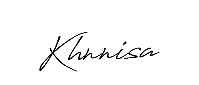 Create a beautiful signature design for name Khnnisa. With this signature (Antro_Vectra_Bolder) fonts, you can make a handwritten signature for free. Khnnisa signature style 7 images and pictures png