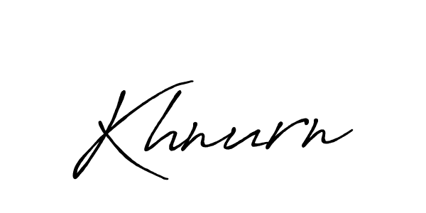 How to make Khnurn signature? Antro_Vectra_Bolder is a professional autograph style. Create handwritten signature for Khnurn name. Khnurn signature style 7 images and pictures png