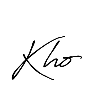 Make a beautiful signature design for name Kho. With this signature (Antro_Vectra_Bolder) style, you can create a handwritten signature for free. Kho signature style 7 images and pictures png