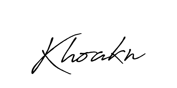 Khoakn stylish signature style. Best Handwritten Sign (Antro_Vectra_Bolder) for my name. Handwritten Signature Collection Ideas for my name Khoakn. Khoakn signature style 7 images and pictures png