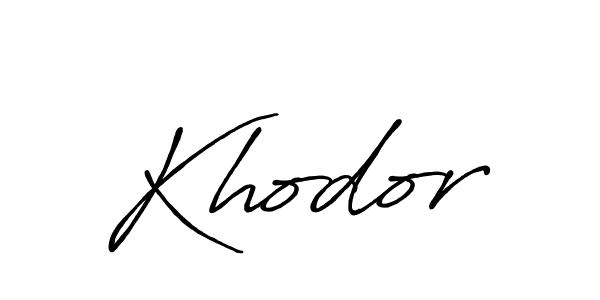 Design your own signature with our free online signature maker. With this signature software, you can create a handwritten (Antro_Vectra_Bolder) signature for name Khodor. Khodor signature style 7 images and pictures png