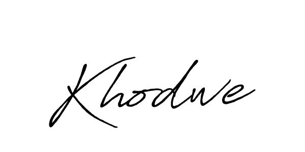 Make a beautiful signature design for name Khodwe. With this signature (Antro_Vectra_Bolder) style, you can create a handwritten signature for free. Khodwe signature style 7 images and pictures png