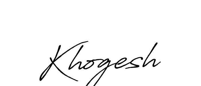 Khogesh stylish signature style. Best Handwritten Sign (Antro_Vectra_Bolder) for my name. Handwritten Signature Collection Ideas for my name Khogesh. Khogesh signature style 7 images and pictures png