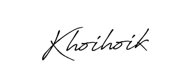 How to make Khoihoik name signature. Use Antro_Vectra_Bolder style for creating short signs online. This is the latest handwritten sign. Khoihoik signature style 7 images and pictures png