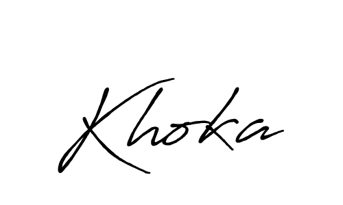 Once you've used our free online signature maker to create your best signature Antro_Vectra_Bolder style, it's time to enjoy all of the benefits that Khoka name signing documents. Khoka signature style 7 images and pictures png