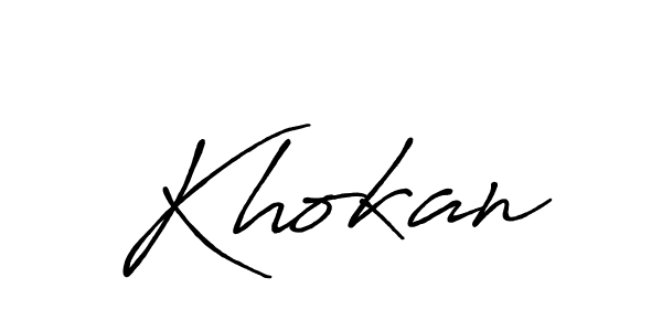 Also we have Khokan name is the best signature style. Create professional handwritten signature collection using Antro_Vectra_Bolder autograph style. Khokan signature style 7 images and pictures png