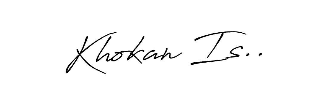 Also You can easily find your signature by using the search form. We will create Khokan Is.. name handwritten signature images for you free of cost using Antro_Vectra_Bolder sign style. Khokan Is.. signature style 7 images and pictures png