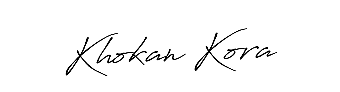 Make a short Khokan Kora signature style. Manage your documents anywhere anytime using Antro_Vectra_Bolder. Create and add eSignatures, submit forms, share and send files easily. Khokan Kora signature style 7 images and pictures png