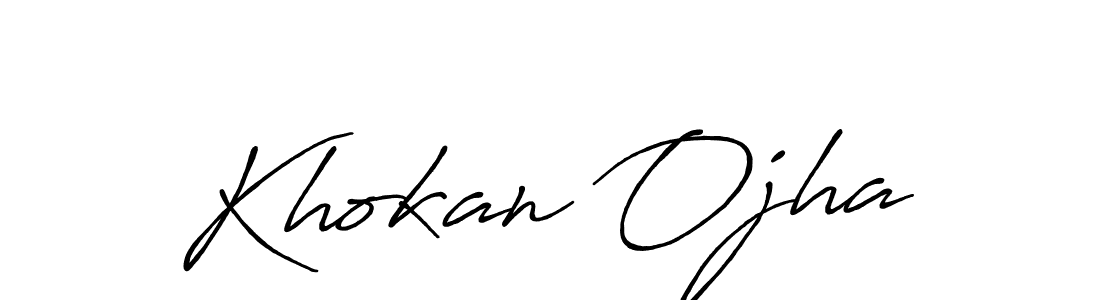 Also You can easily find your signature by using the search form. We will create Khokan Ojha name handwritten signature images for you free of cost using Antro_Vectra_Bolder sign style. Khokan Ojha signature style 7 images and pictures png