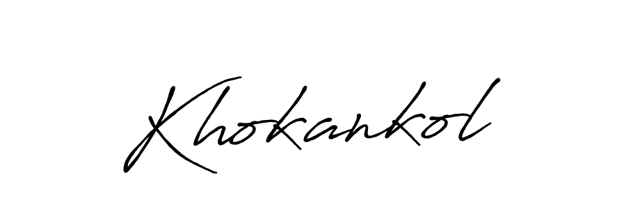 Also we have Khokankol name is the best signature style. Create professional handwritten signature collection using Antro_Vectra_Bolder autograph style. Khokankol signature style 7 images and pictures png