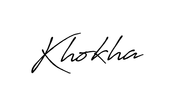 Design your own signature with our free online signature maker. With this signature software, you can create a handwritten (Antro_Vectra_Bolder) signature for name Khokha. Khokha signature style 7 images and pictures png