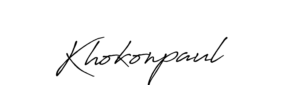 Also You can easily find your signature by using the search form. We will create Khokonpaul name handwritten signature images for you free of cost using Antro_Vectra_Bolder sign style. Khokonpaul signature style 7 images and pictures png