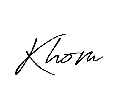 Also we have Khom name is the best signature style. Create professional handwritten signature collection using Antro_Vectra_Bolder autograph style. Khom signature style 7 images and pictures png