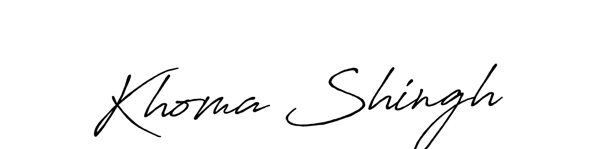 How to make Khoma Shingh signature? Antro_Vectra_Bolder is a professional autograph style. Create handwritten signature for Khoma Shingh name. Khoma Shingh signature style 7 images and pictures png