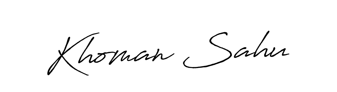 How to make Khoman Sahu signature? Antro_Vectra_Bolder is a professional autograph style. Create handwritten signature for Khoman Sahu name. Khoman Sahu signature style 7 images and pictures png