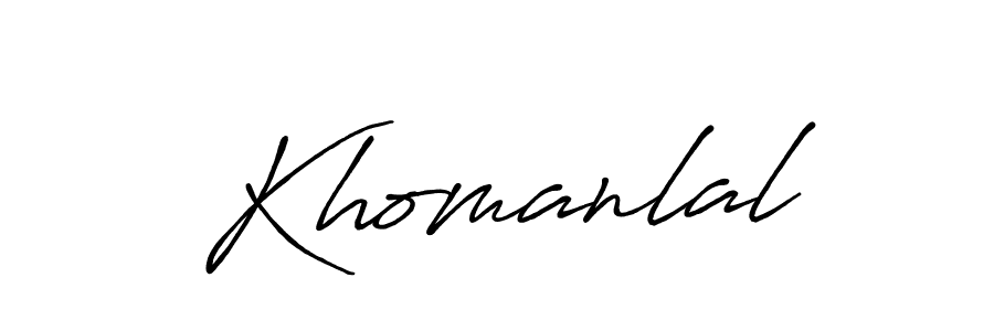Use a signature maker to create a handwritten signature online. With this signature software, you can design (Antro_Vectra_Bolder) your own signature for name Khomanlal. Khomanlal signature style 7 images and pictures png
