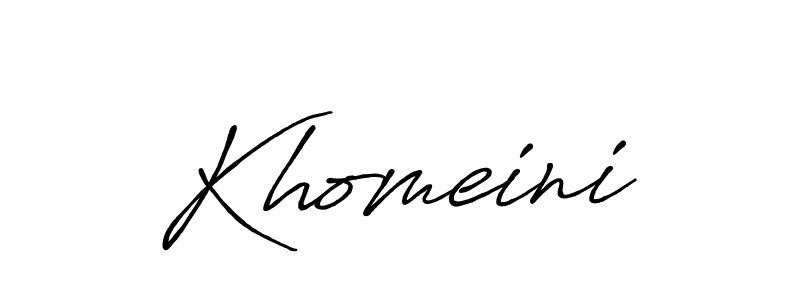 Use a signature maker to create a handwritten signature online. With this signature software, you can design (Antro_Vectra_Bolder) your own signature for name Khomeini. Khomeini signature style 7 images and pictures png