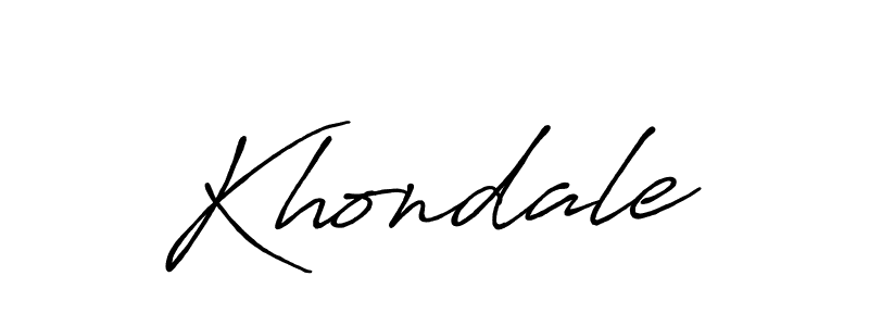 Create a beautiful signature design for name Khondale. With this signature (Antro_Vectra_Bolder) fonts, you can make a handwritten signature for free. Khondale signature style 7 images and pictures png