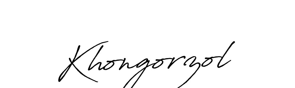 How to make Khongorzol name signature. Use Antro_Vectra_Bolder style for creating short signs online. This is the latest handwritten sign. Khongorzol signature style 7 images and pictures png