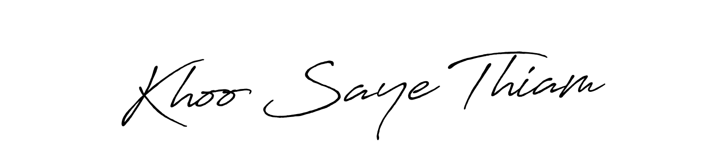 You can use this online signature creator to create a handwritten signature for the name Khoo Saye Thiam. This is the best online autograph maker. Khoo Saye Thiam signature style 7 images and pictures png