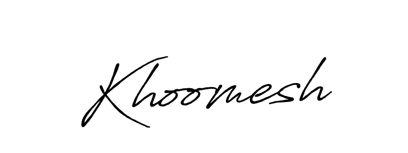 Design your own signature with our free online signature maker. With this signature software, you can create a handwritten (Antro_Vectra_Bolder) signature for name Khoomesh. Khoomesh signature style 7 images and pictures png