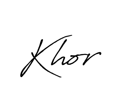 Make a beautiful signature design for name Khor. With this signature (Antro_Vectra_Bolder) style, you can create a handwritten signature for free. Khor signature style 7 images and pictures png