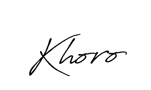 Similarly Antro_Vectra_Bolder is the best handwritten signature design. Signature creator online .You can use it as an online autograph creator for name Khoro. Khoro signature style 7 images and pictures png